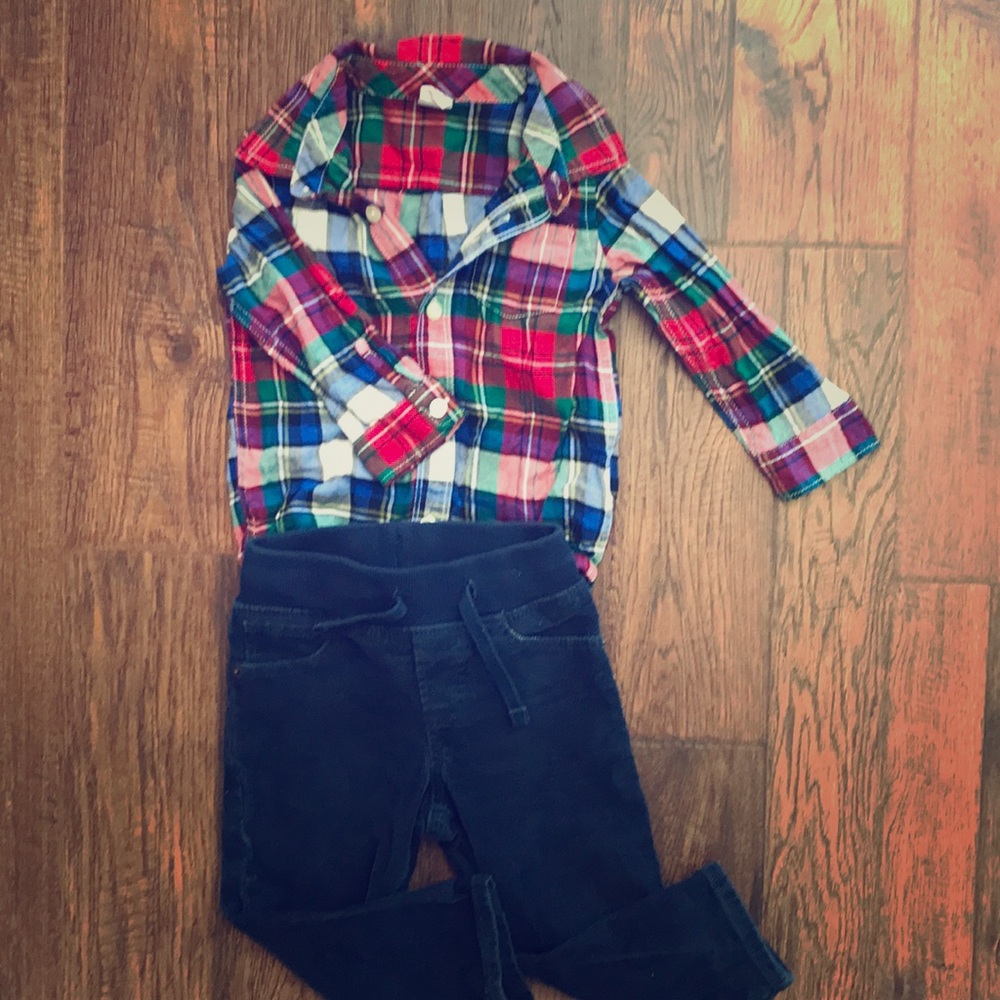 Boys plaid button up